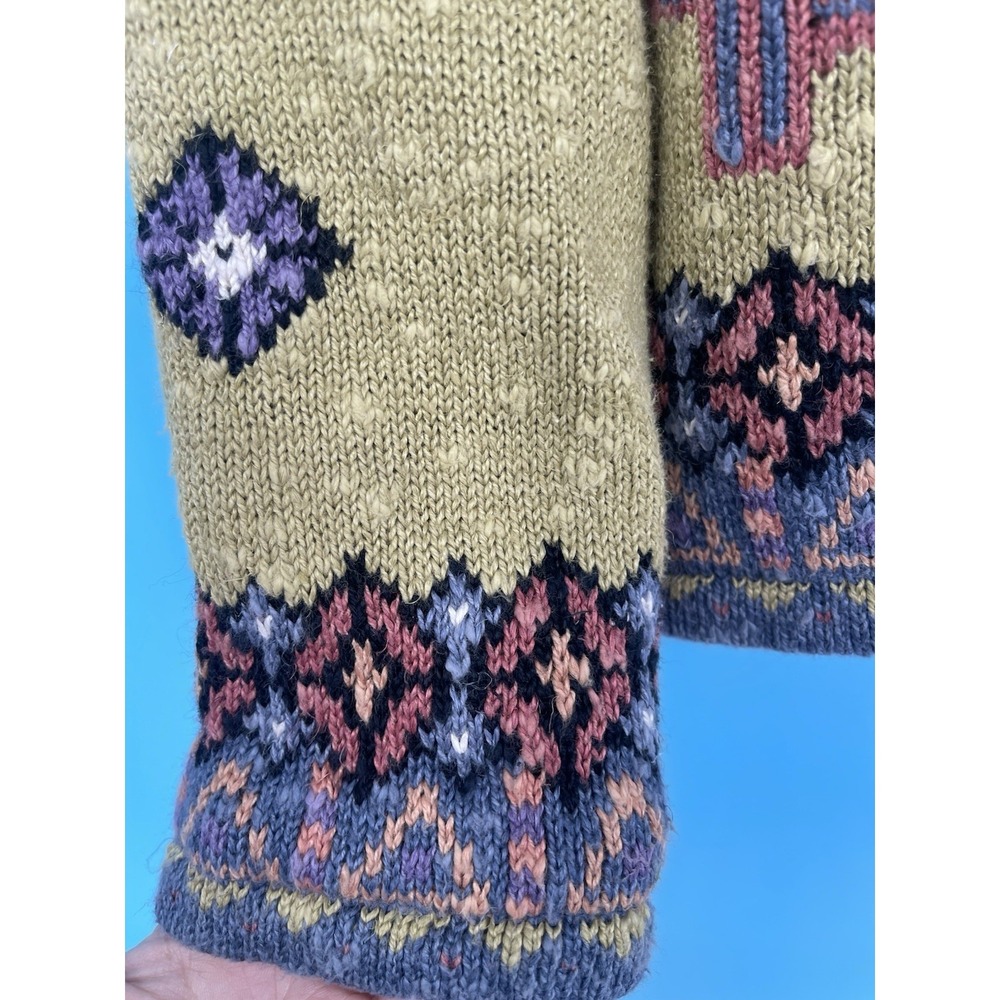 Vtg 1990s Monterey Bay Green Cactus Embroidered Button Up Barn Jacket Sz L - Picture 7 of 16